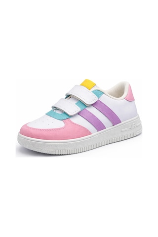 Papucumun Dünyası Günlük Bebek Çocuk Sneaker Cırt Cırt Bantlı Spor Ayakkabı Yürüyüş Ayakkabısı Pembe- Mor