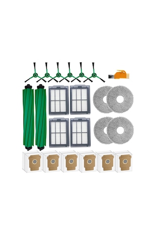 Junzhuodianpu İrobot Roomba Plus 505/405 Kombinasyon Robot Süpürge Aksesuar Seti Silindirik Fırça, Paspas, Filtre, Yan Fırça Ve Toz Torbasından Oluşur.