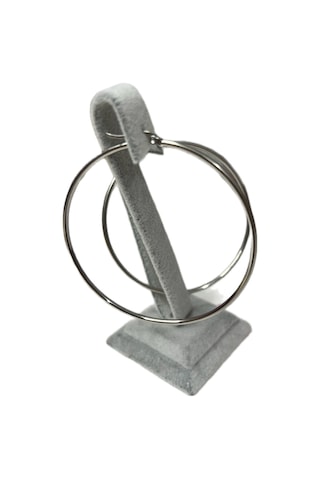 Büyük Halka Küpe Gümüş Renk 316l Çelik 7 Cm Altın - Çok Renkli