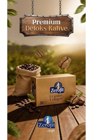 Zerofit Kolajen & L'carnitine Ekstratlı 30 Şase Form Kahve 150 Gr Detoks