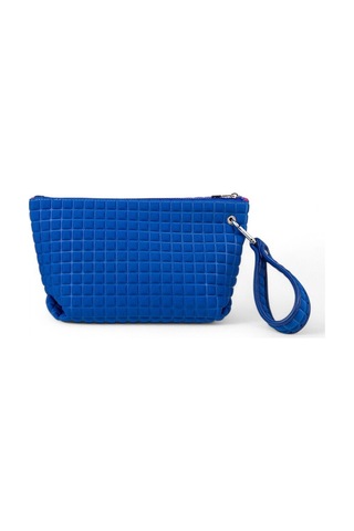 Bilik Deri Scuba Sax Mavi Kadın Portföy & Clutch Çanta Yeliz Saks Mavi