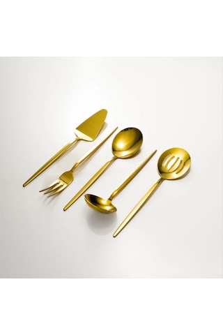 Fecra Pure 5 Parça Servis Seti Gold