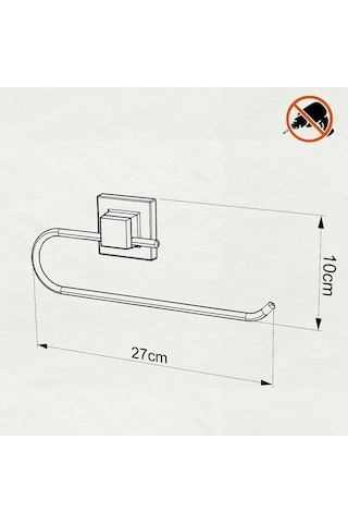 Tekno Tel Ef-240 Yapışkanlı Banyo Mutfak Kağıt Havluluk Siyah