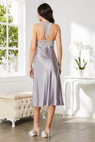 Pierre Cardin 905 Kadın İp Askılı Saten Gecelik-mist Mist