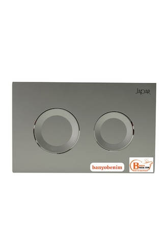 Japar Gömme Rezervuar Set Mat Krom Buton + Bymet Krom Valf Beyaz - Mat Krom