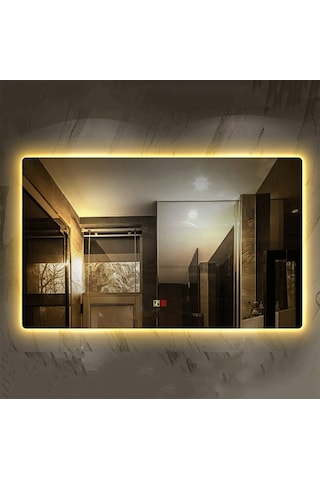 H 80x100cm Buğu Çözücülü Dokunmatik Işıklı Ledli Banyo Aynası