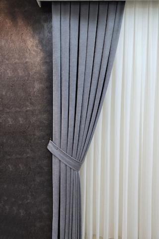 Mosso Fon Perde Düz Renk Açık Gri