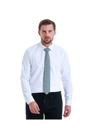 Hatemoğlu Beyaz Slim Fit Düz Slim Yaka Pamuklu Uzun Kollu Gömlek 30139 4111993