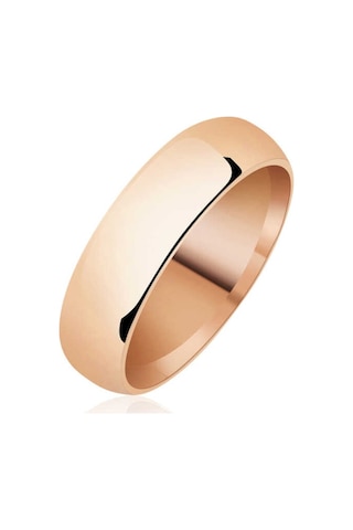 5 Mm Düz Bombeli Rose Gümüş Alyans (551177685)