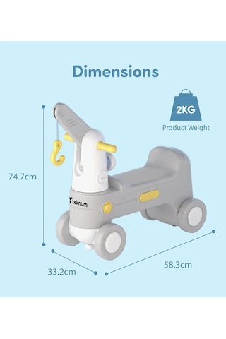 Teknum 2 In 1 Gri Sallanır Ve Sürmeli Ride On Araba Sallanan Oyuncak