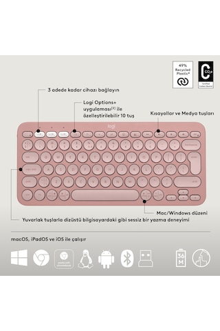 Logitech Pebble 2 Combo 920-012247 Klavye Mouse Seti