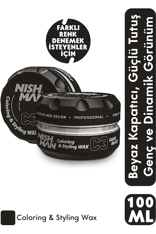 Beyaz Kapatıcı Saç Şekillendirici Wax C3 %100 Beyaz Kapama 100 Ml