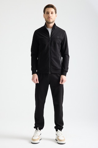 Shooter Sportswear Elit Class Füme Erkek Eşofman Takımı Mevsimlik Kapüşonlu Manşetli Rahat Kalıp Siyah