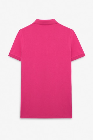 Grimelange Skyloom Erkek %100 Pamuk Kısa Kollu Regular Fit Fuşya Polo Yaka T-shirt Fuşya
