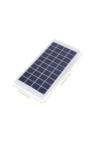 Reedark Beyaz Ip65 Su Geçirmez 4.5w 5v Usb Çıkışlı Polikristal Güneş Paneli - Dış Mekan Telefon Powerbank Şarj Cihazı, Eva Lamine, Dağcı Kanca İle