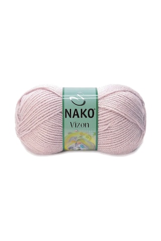 Tedar 5 Adet Vizon Premium Akrilik El Örgü İpi Yünü Renk No:318 Gül Goncası Najmaddin (No:1) 8.5Cm X 10.5 Cm