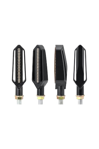 Fosenze Motosiklet Modifikasyonu İçin 24 Led Çift Renkli Akışlı Sinyal Lambası - Fren Lambası Kırmızı Gündüz Lambası Beyaz 4'lü Set