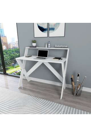 X Ayaklı Ders Çalışma Masası 50x90 Cm Beyaz