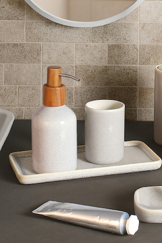 Primanova Elegance Banyo Seti 6 Parça Krem