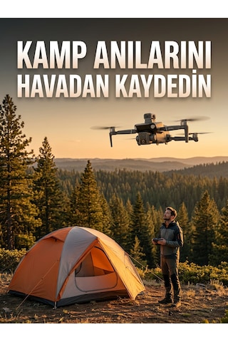 Gps Destekli Katlanabilir Çift Kameralı Drone Ekranlı Kumandalı - Lisinya
