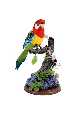 Pilli Titreşime Ve Sese Duyarlı Müzikli Kalemlikli Öten Papağan Deprem Kuşu