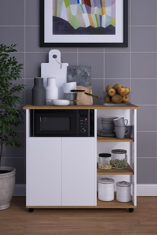 Çok Amaçlı Mikrodalga Dolabı Mdfm004 Beyaz - Gri
