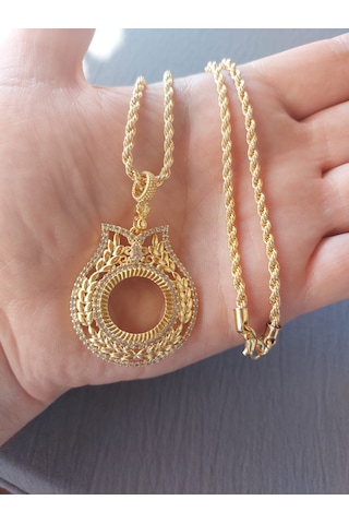 22aya Kaplama Çeyrek Gram Uyumlu 60cm Kolye 3mm Hatalt Zincir Altın