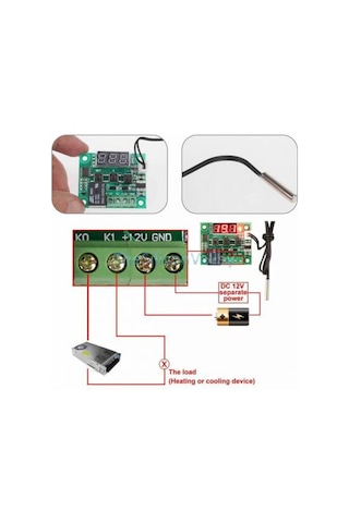 Dijital Termostat 12V Kuluçka Termostatı Akvaryum Buzdolabı