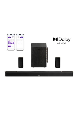 Ultımea Skywave X50 Dolby Atmos 5.1.4 Soundbar, 2xsurround, 8" Subwoofer, Gan Amfi Ev Sinema U422a
