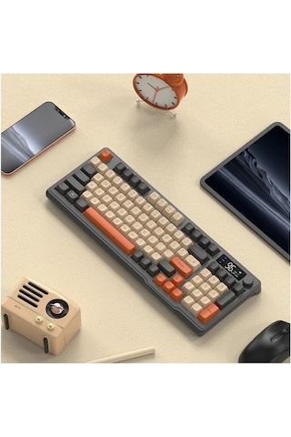 Miaxtreme Freewolf M96 2.4g Bt5.0 Çift Bağlantılı Tft Led Ekranlı Reinbow Gaming Oyuncu Klavye