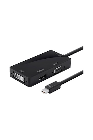 Mini Displayport To Hdmi Dvi Vga Çevirici Kablo Apple Uyumlu MacBook Görüntü