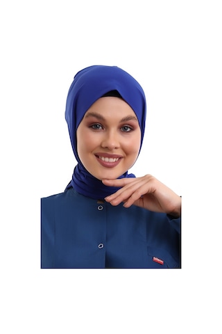 Tesettür Boyun Bağlamalı Bone - 4816 Saks Mavisi-5841 - 4816 Saks Mavisi