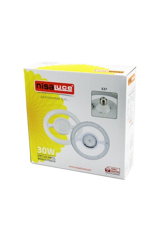 Buradabulabilirsin 30w E27 Led Ampul 6500k 2700 Lumen Simit Model Mika Kristal Plastik Cam Bbz