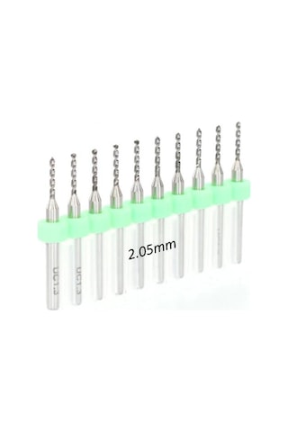 Mikro Karbür Pcb Matkap Ucu Metal Cnc Sondaj 10Lu Set 2.05Mm