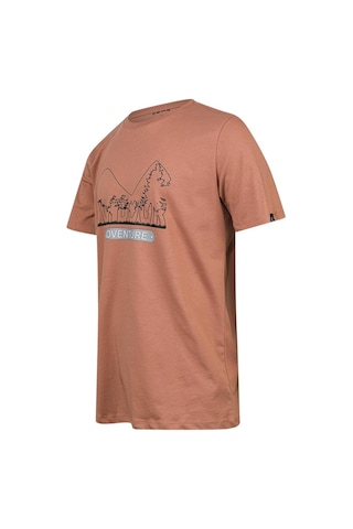 2as Alex Baskılı Erkek Sıfır Yaka T-shirt 016 Kahve