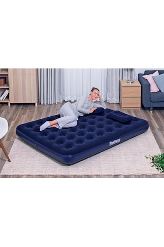 Bestway 2,03m X 1.52m X 22cm Hava Yatağı Queen Manuel El Pompası Çok Renkli