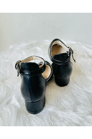 Gala Taş Detaylı Çocuk Topuklu Ayk. Siyah