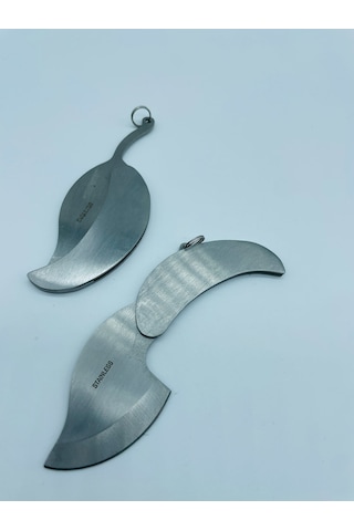 Stainless Kamp Metal Yaprak Modeli Büyükboy -12cm Gümüş