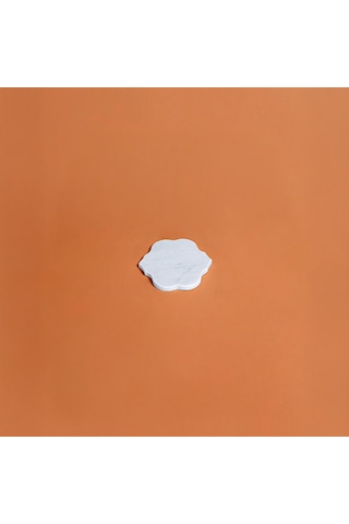 Arabesque Mermer Bardak Altlığı Beyaz Beyaz