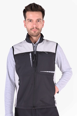 İş Yeleği Softshell Reflektörlü Siyah - Açık Gri