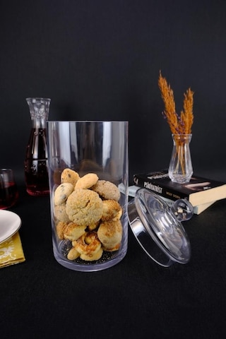 Digithome Tekli Cam Kapaklı Erzak Saklama Kabı Kavanoz Şeffaf 25,5 Cm Kv.sln.004 C1-1-288