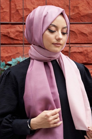 Afvente Degrade Desen Gül Kurusu-pudra Soft Pamuk Şal Diğer