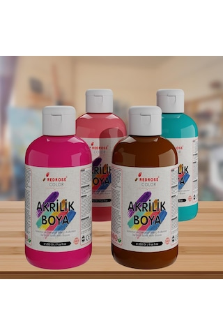 Lexroo Tamamlayıcı Renkler Akrilik Boya 4'lü Set 4x250gr