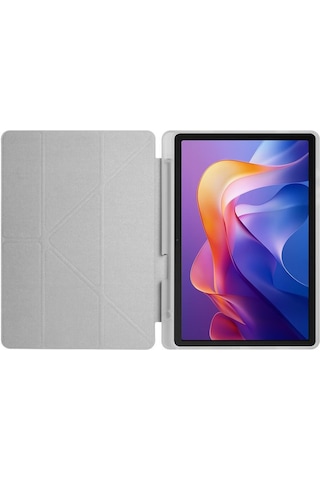 Xiaomi Redmi Pad 2 11 İnç Kılıf Standlı Kalem Bölmeli Akıllı Trifolding Silikon Koruyucu Kapak Siyah