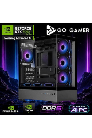 Go Gamer AE984DP R9-9950X3D2 64 GB 2 TB SSD RTX5090 32 GB 27" Free Dos Oem Paket Masaüstü Oyuncu Bilgisayarı