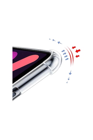 Samsung Galaxy Uyumlu Tab A9 X110 Kılıf Anti Shock Şeffaf Silikon Arka Kapak Arka Kapak