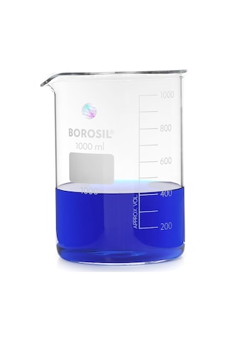 Cam Beher %100 Borosilikat 3.3 Borosil Yüksek Kaliteli 1000 ML