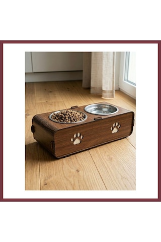Storeşahin Özel Tasarım Nova Mdf İkili Mama Kabı Shn0720