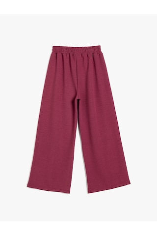 Koton Bol Paça Pantolon Beli Lastikli Viskon Karışımlı Pembe 5wkg40147ak Gül