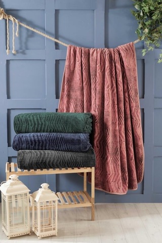 İspanyol Battaniyeli Krep Nevresim Takımı Yeşil